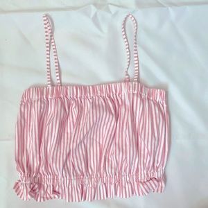 Ruffle gingham crop top